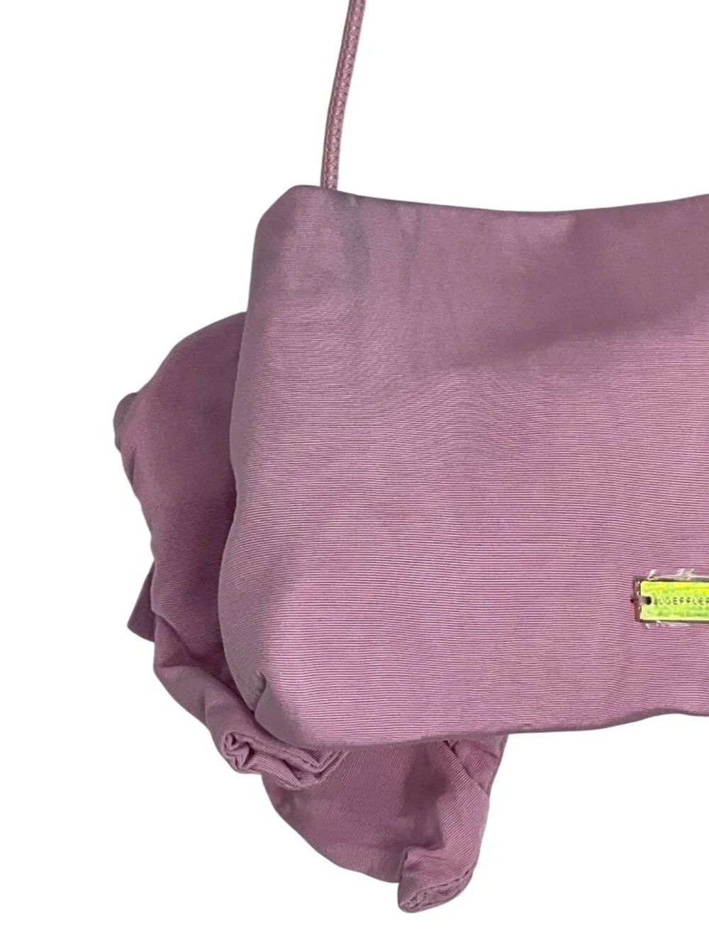 Loeffler Randall Valerie Pink Moire Bow Clutch in Powder Pink Womens Shoulder